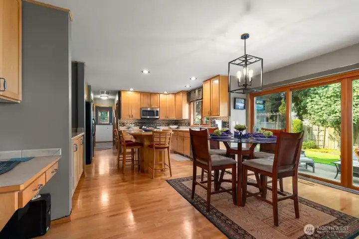 Eating area in the kitchen