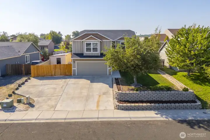 Plenty of parking with a nice lawn