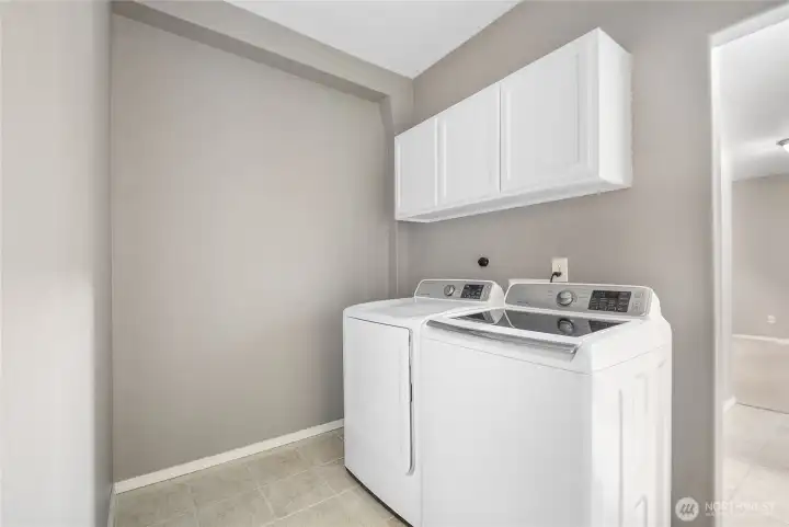 Lower level utility room