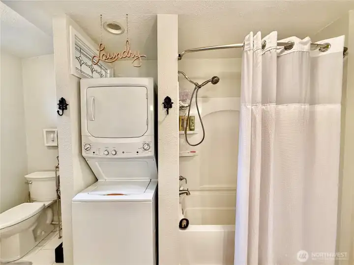 Washer/Dryer and Bathtub