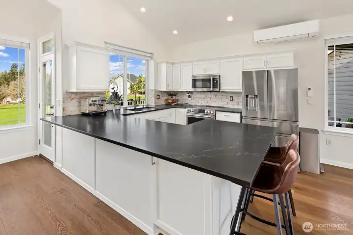 Bright, open kitchen & living space