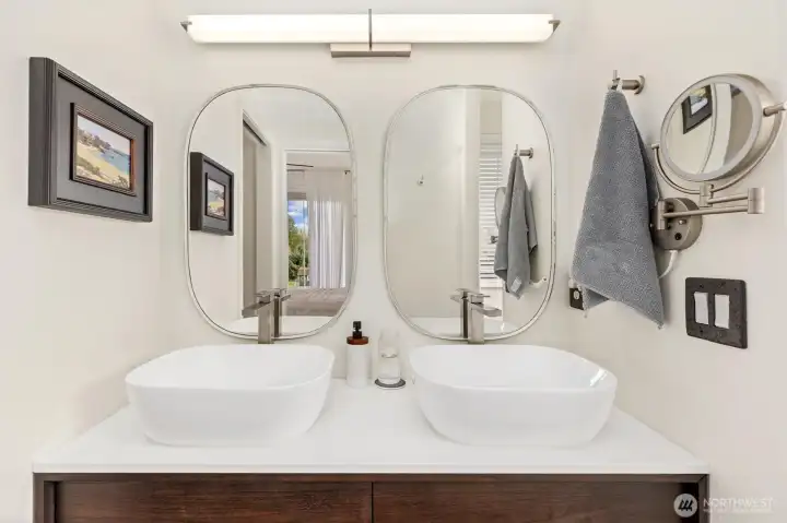 Timeless updated main bathroom