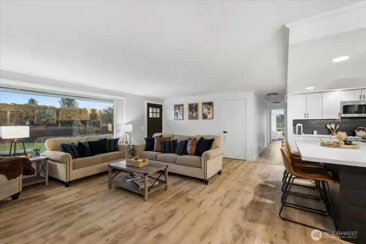 Gorgeous picture window brings in so much natural light