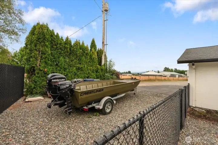 Fresh gravel for parking your toys