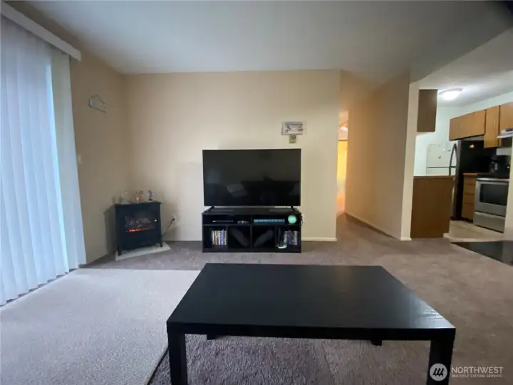 Wider angle of living area