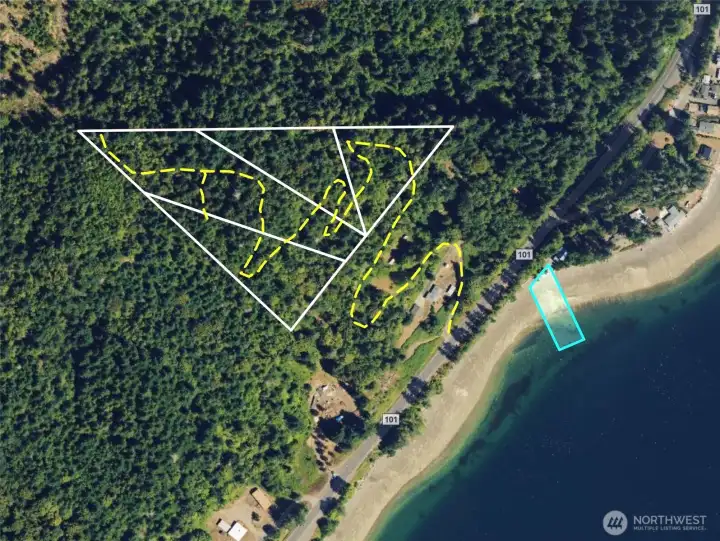 Yellow dotted lines represents approximate access.