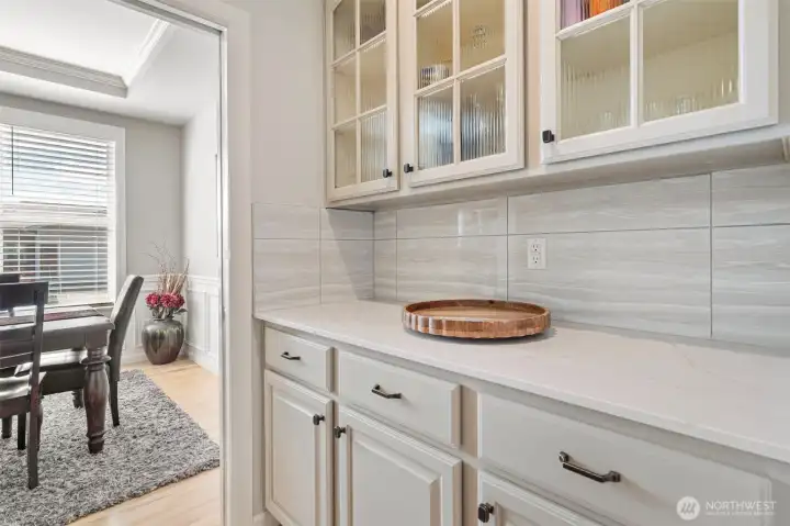 Butler's Pantry - also enjoys tasteful updates and bonus storage.