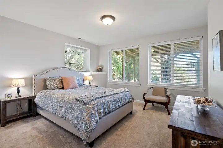 Bedroom 2 on lower level - also with its own door to exterior.