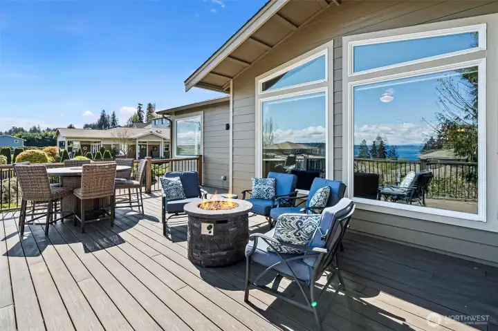 Time to go outside - this deck runs the entire length of the home.