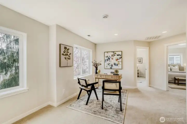 Spacious Landing Well Suited for a Den, Rec or Media Room