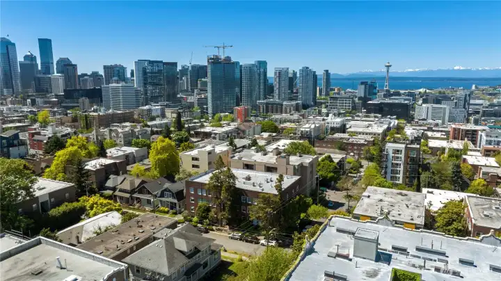 Check out the scenery when you live here in Capital hill Seattle.  Stunning views as you walk or take link rail service any where in Seattle.