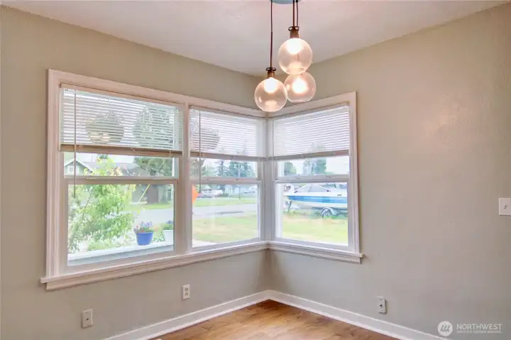 Dining Room open to kitchen and living room.