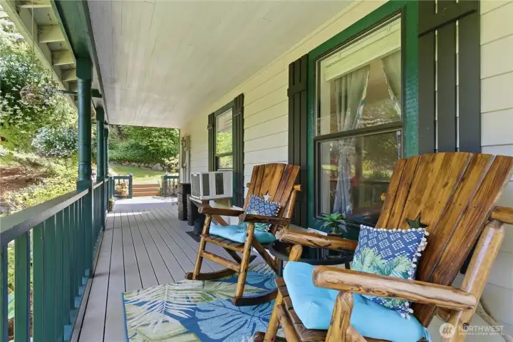 Covered wrap around porch offers the perfect blend of charm and comfort. Sit and relax while viewing the garden. Covered wrap around porch offers the perfect blend of charm and comfort. Sit and relax while viewing the garden.