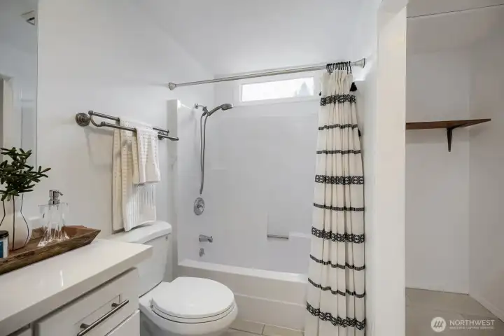 Updated Bath with Additional Storage Space Updated Bath with Additional Storage Space