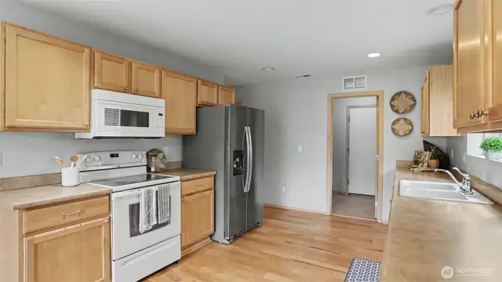 Washer and dryer stay with the home.