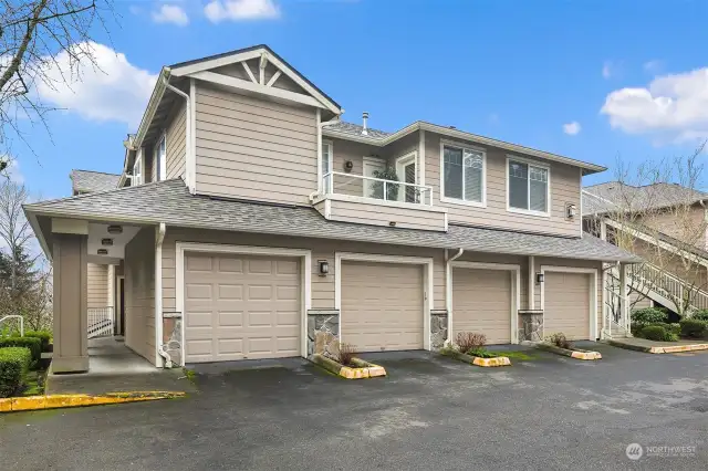 Attached garage.