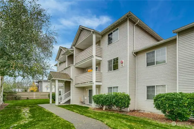 Top floor unit in building.