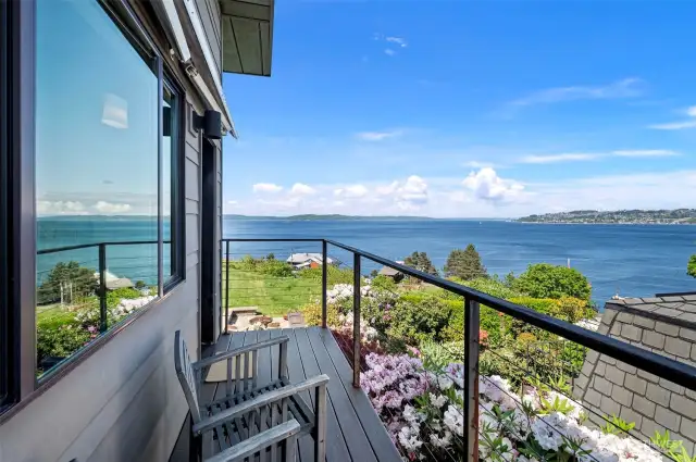 Balcony off of the primary suite - morning coffee tastes better here!