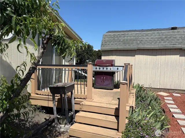 Private deck off of the primary bedroom