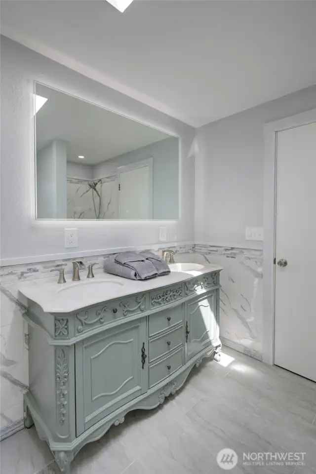 Upstairs bathroom vanity