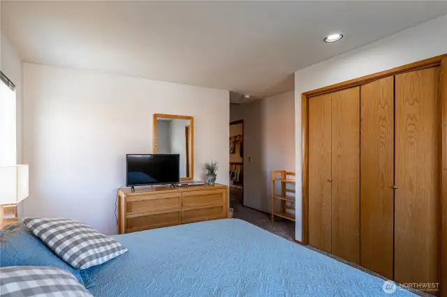 Primary bedroom with double closet