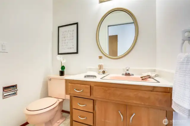 1/2 Bath at Entry