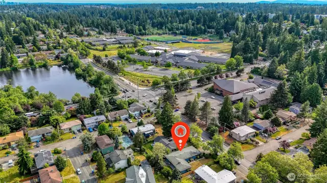 Aerial View of home & grounds.