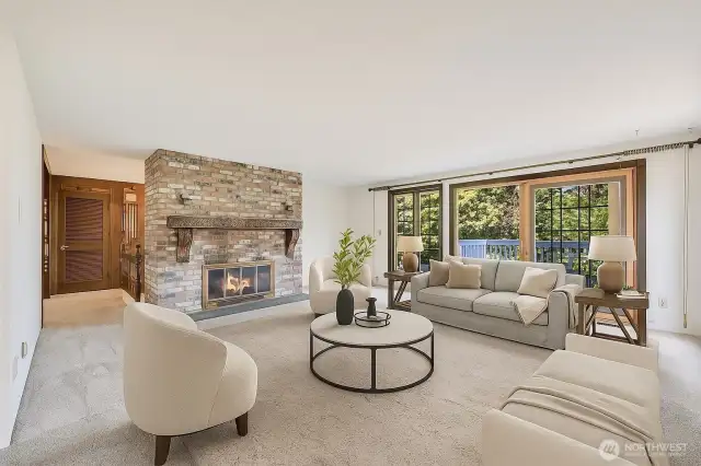 Virtually staged Living Room
