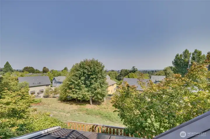Territorial views off the balcony plus a city view , you can even see the space needle from here.