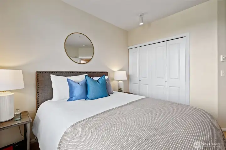 Double closet in second bedroom