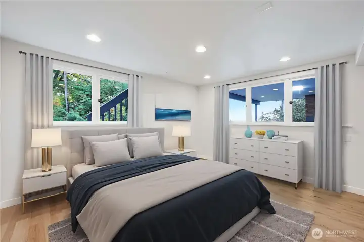 You will love bedroom #4, with great views, lots of windows, it has it all!! Virtually staged.