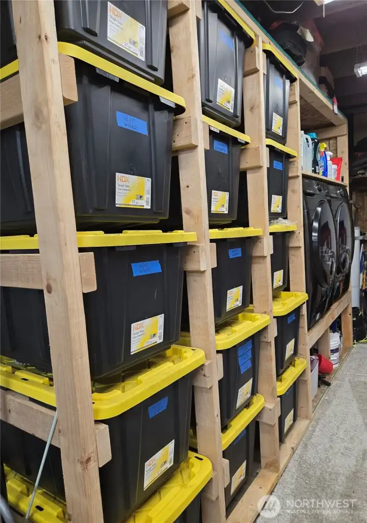 Custom garage storage for your costco bins.