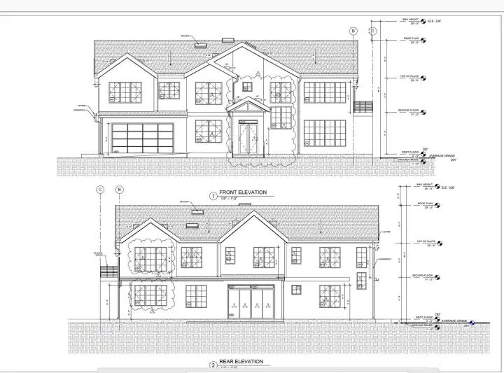 Font & Rear elevations