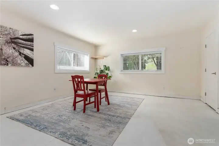 This daylight basement is 1,240 sf… Bigger than some homes!