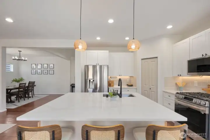 lots of storage and updated cabinets.