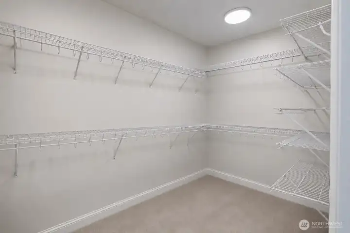 large walk-in closet, Virtually cleaned