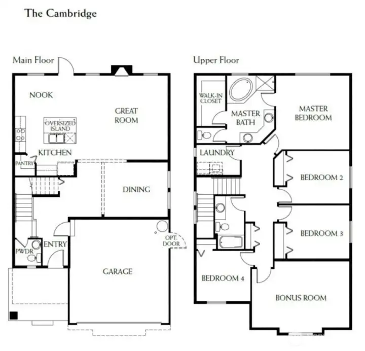 2-D Plan The Cambridge DR Horton Planset.