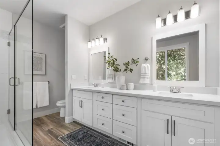 Main-level primary bathroom