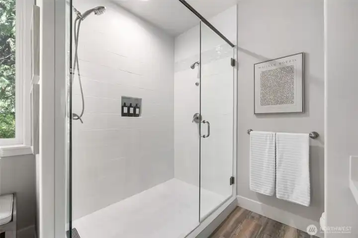 Main-level primary bathroom