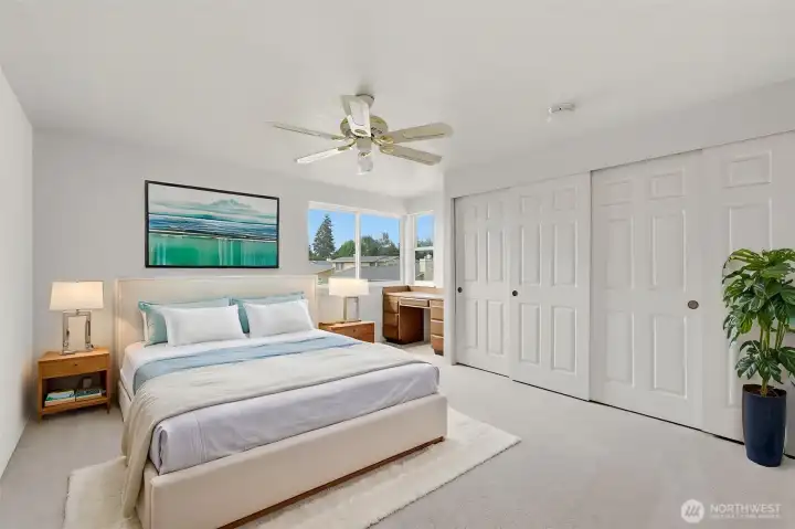 Another virtual staging concept to imagine the possibilities of this bedroom.