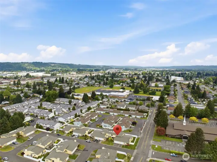 Aerial view of the neighborhood!
