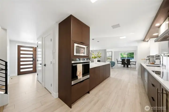 Stainless steel appliances and ample workspace in the updated kitchen. Stainless steel appliances and ample workspace in the updated kitchen.