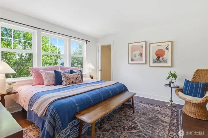 Primary with two spacious walk-in closets and abundant natural light. Primary with two spacious walk-in closets and abundant natural light.