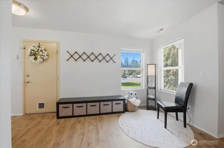 You'll appreciate the flexibility of this area, between the front door and garage entry.  It's the perfect landing zone.