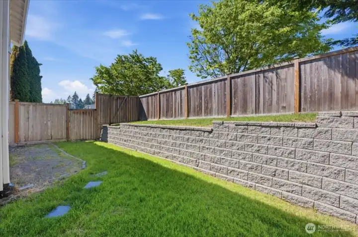 This wall makes the yard extra private.