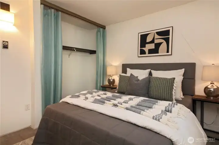 The primary bedroom has a convenient en-suite bathroom.