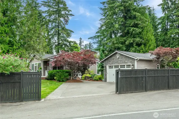 Main entrance that has sliding gate closure. Pass through gate to left of opening.