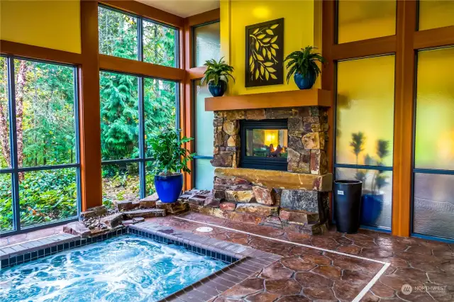 Soak in the jacuzzi on a cold winter day or after a workout.