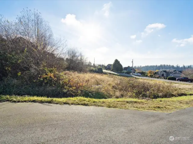 View taken on the road in the culdesac looking at the parcel