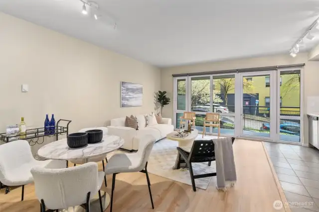 open living and dining